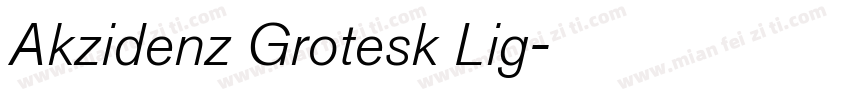 Akzidenz Grotesk Lig字体转换